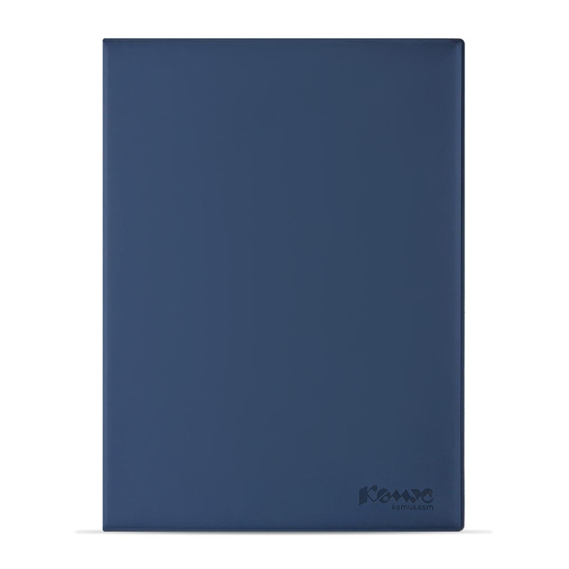 Папка адресная софттач синяя А4 с карманом Комус 1598155