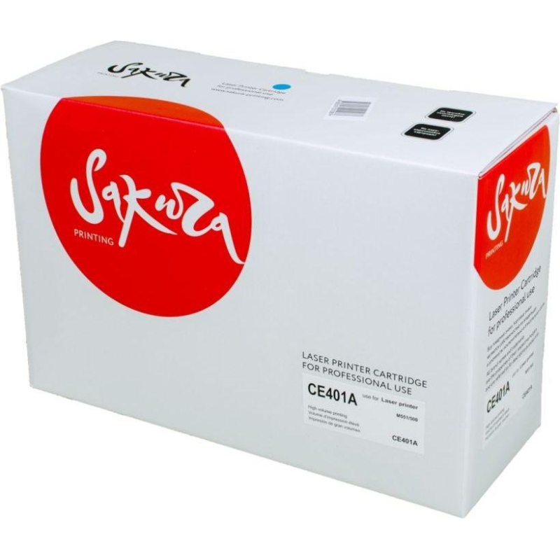 Картридж лазерный SAKURA CE401A гол. для HP Enterprise 500 Color M551n/525f 1611338 SACE401A