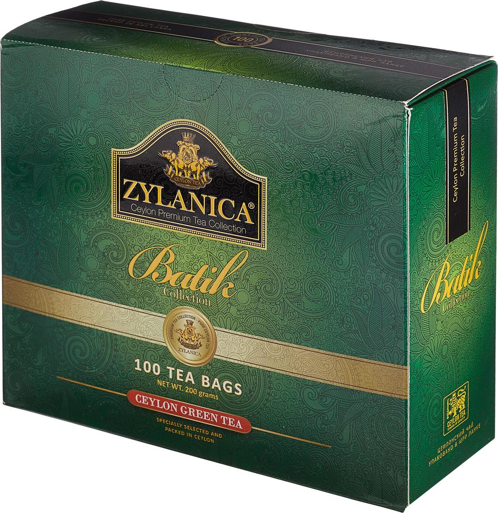 Чай Zylanica Batik Design зеленый, 100 пакx2гр/уп 827599