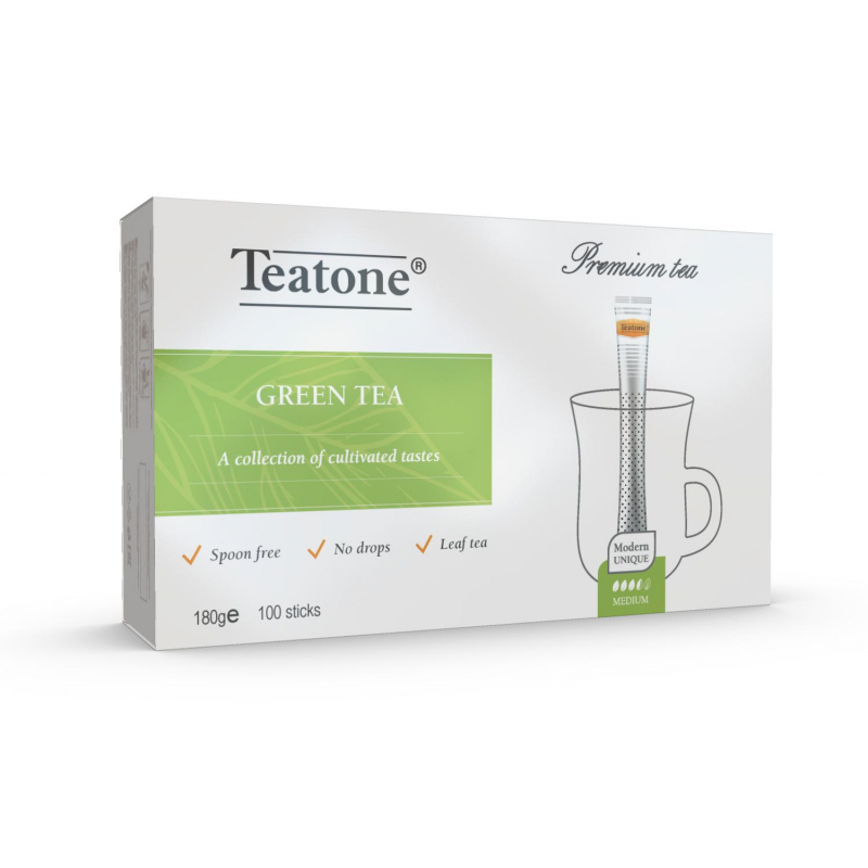 Чай зеленый TEATONE в металл.стике, 100 шт/уп. 1241 1291417
