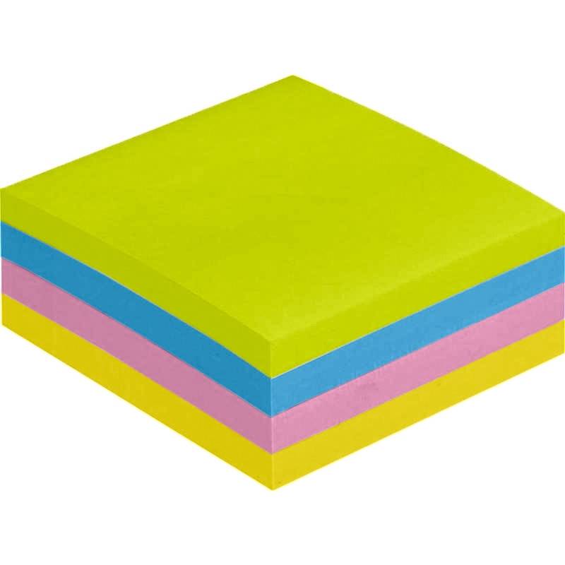 Стикеры Attache Selection 51х51 мм неоновые 4 цвета (1 блок, 400 листов) 1141132