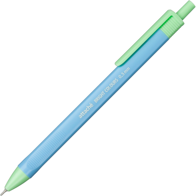 Ручка шарик. автомат. Attache Bright colours г/зел корп, син,0,5мм 1555813 ABPW3094220700T
