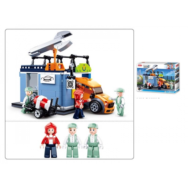 УЦЕНКА! Конструктор пластиковый машина с фигурками, 340 дет. Sluban M38-B0759C (16)