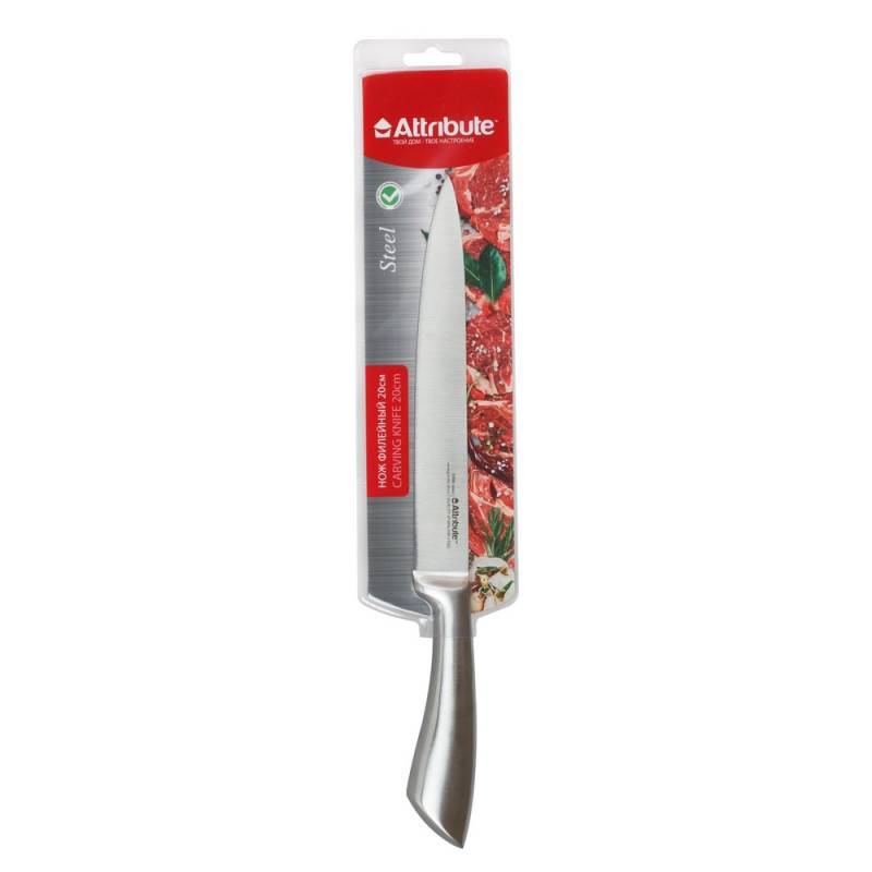 Нож кухонный Attribute Steel филейный лезвие 20 см (AKS538) 995832