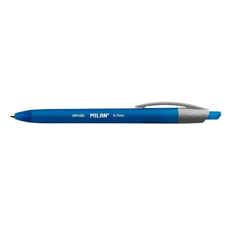 Ручка шариковая автоматическая Milan Dry-Gel синяя (толщина линии 0.7 мм) 973931