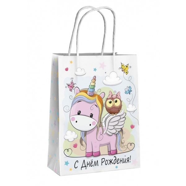 Пакет подарочный белый крафт, детский, размер Xl Чудо праздник PXLWK-114654-CH