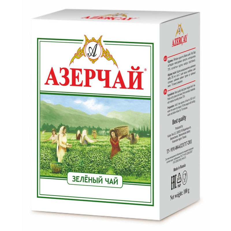 Чай Азерчай чай зеленый листовой, 100 г 266720 997533