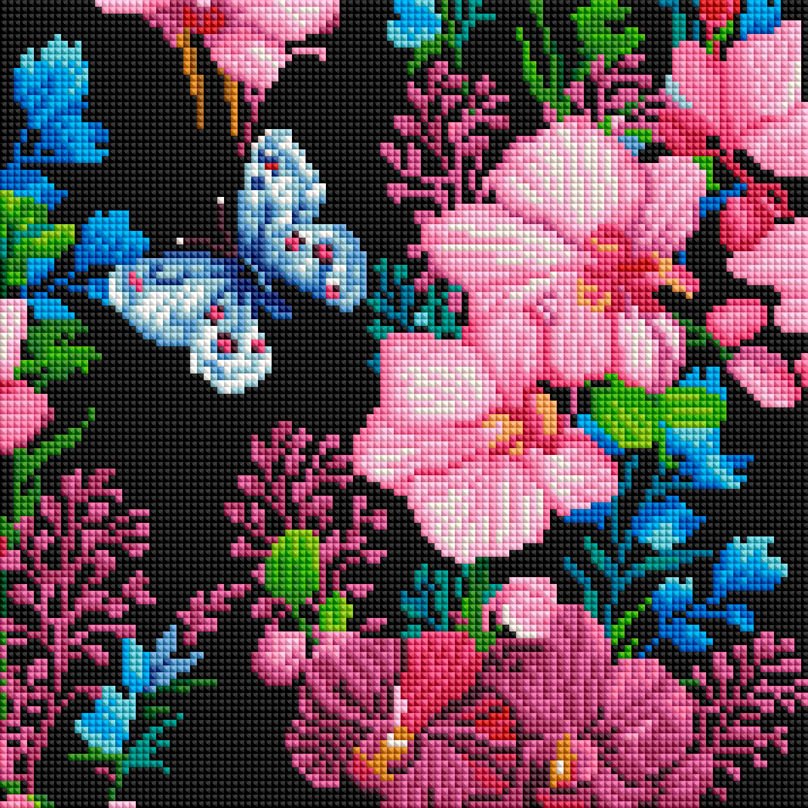 Набор д/творчества Белоснежка Алмазная мозаика на подрамнике Розовые орхидеи 30х30 см 621-MT-S