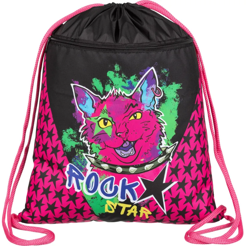 Мешок для обуви Комус Класс Rock Star, 360х470 мм, карман, МО-26-2 1910135