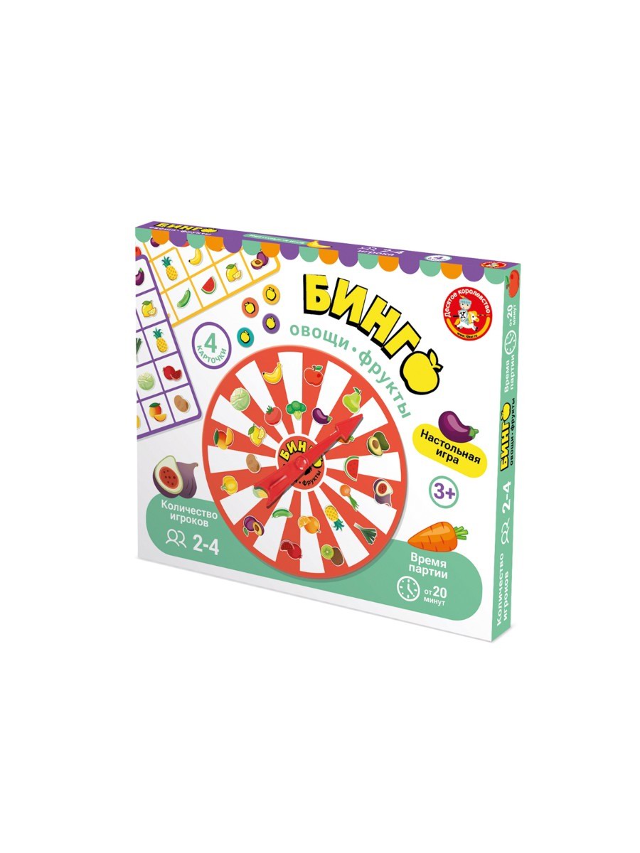 Десятое королевство Игра настольная Бинго. Овощи-фрукты 05602ДК