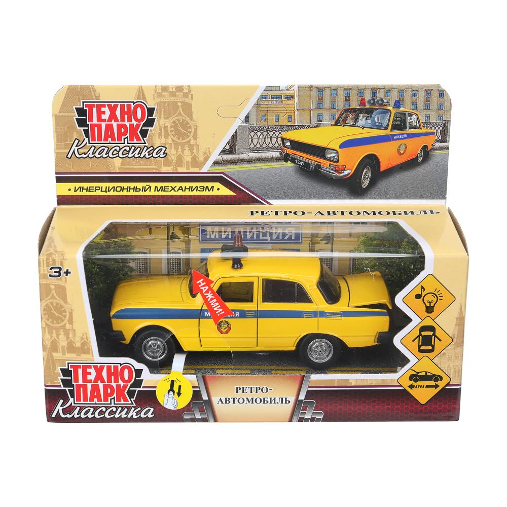 Ретро-модель "Милиция",12,5 см.свет-звук, желтый Технопарк AZLK2140M-12-SLPOL-YE (72)