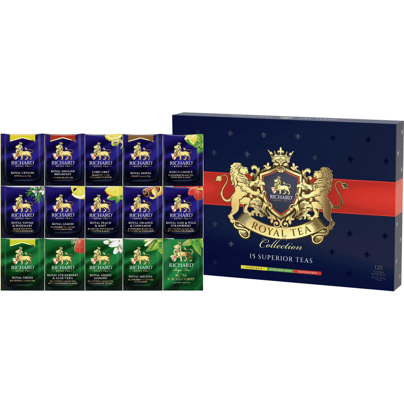 Чай в асс. в пакетиках Richard Royal Tea Collection 15 видов, 120пак 1058726