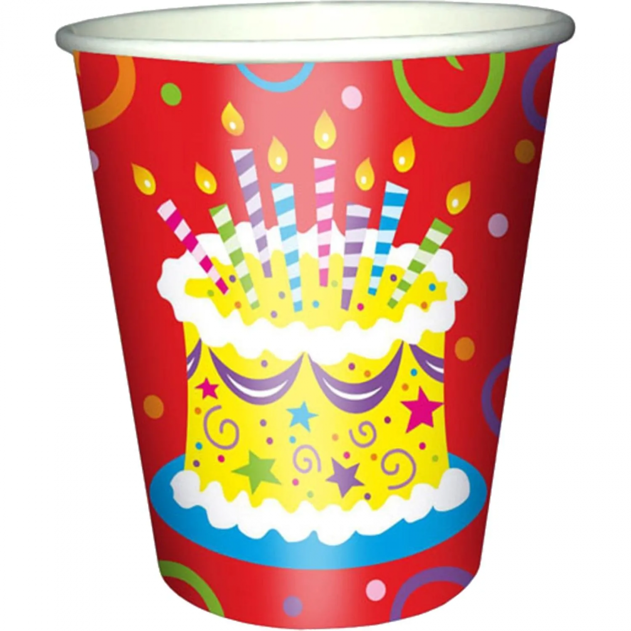 Набор стаканов бумажные 250мл Торт яркий 6шт/уп 6046309 Патибум 2335520