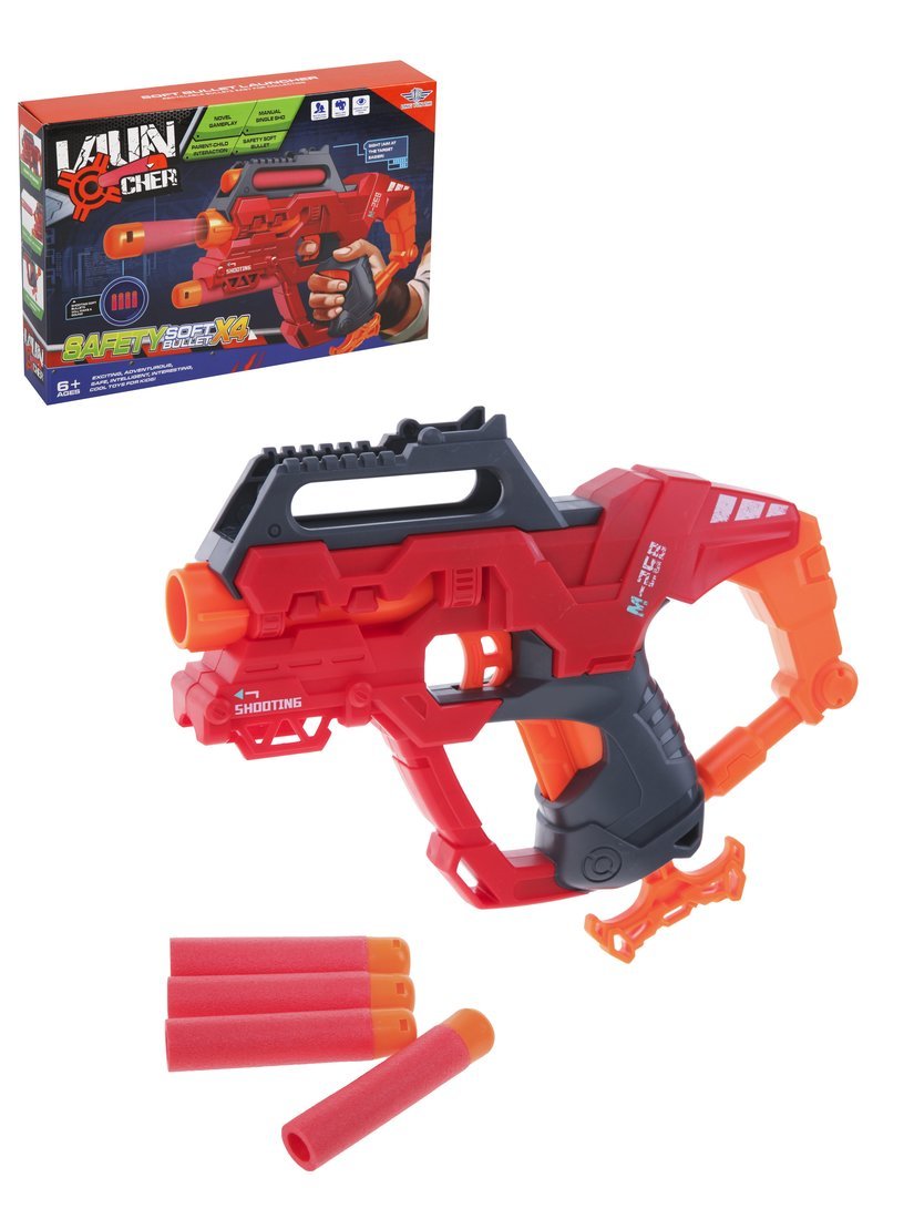 Бластер, в комплекте: мягкие пули 4шт. Наша Игрушка LZ046