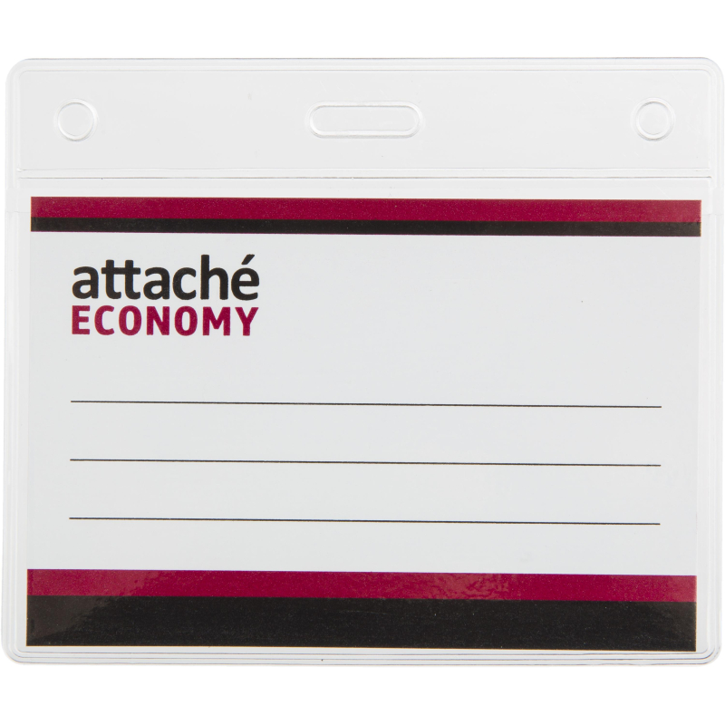 Бейдж Attache Economy 78x96 150 мкм без шнурка, вкладыш 60x90, 5шт/уп 1658128