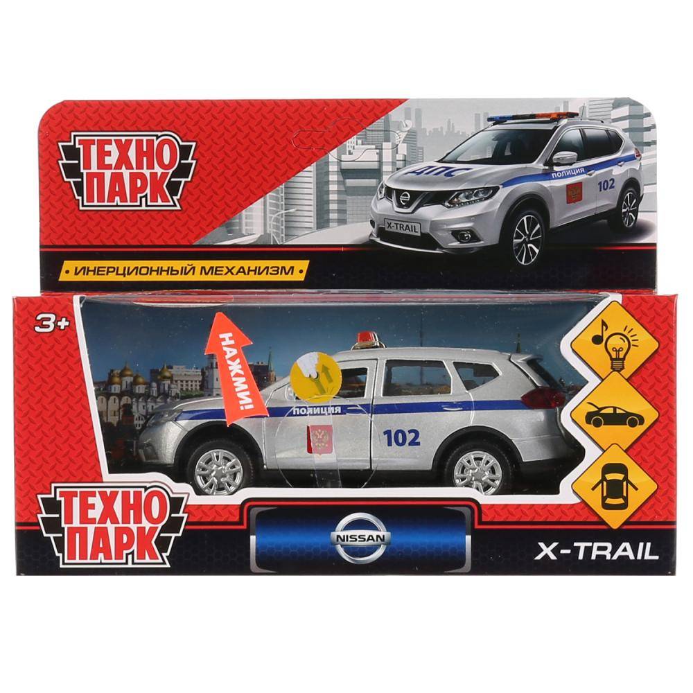 Машина металлическая "Nissan X-Trail Полиция" 12см, свет/звук, с инерцией Технопарк X-TRAIL-P-SL