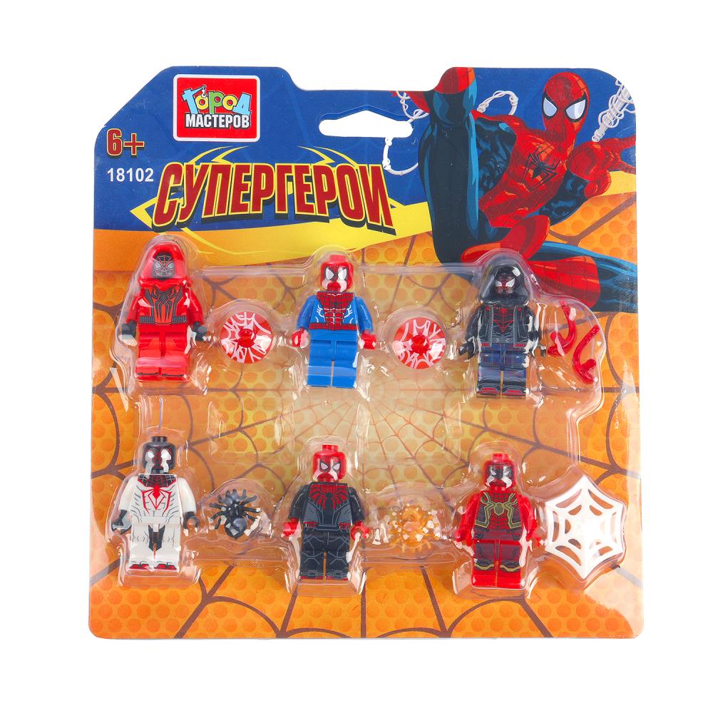 Конструктор: фигурки "Супер герои" - 6 шт. Город Мастеров 18102-ZH