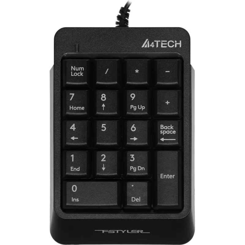 Клавиатура числовой блок A4Tech Fstyler FK13P черный USB slim 1894477