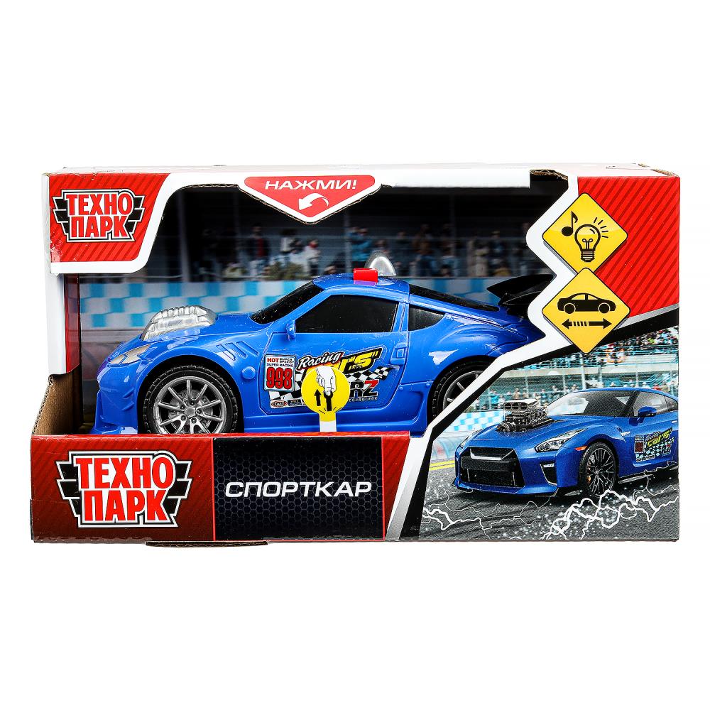 Машина свет-звук, Спорткар, 15 см. синий, Технопарк 2210A0253-2