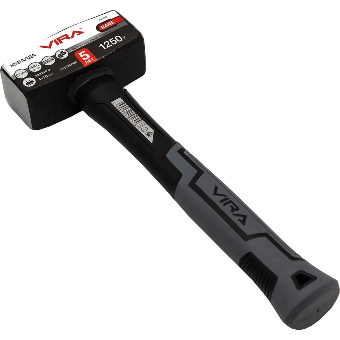 Кувалда 1250 г фибергласовая ручка VIRA RAGE 901000 1340062