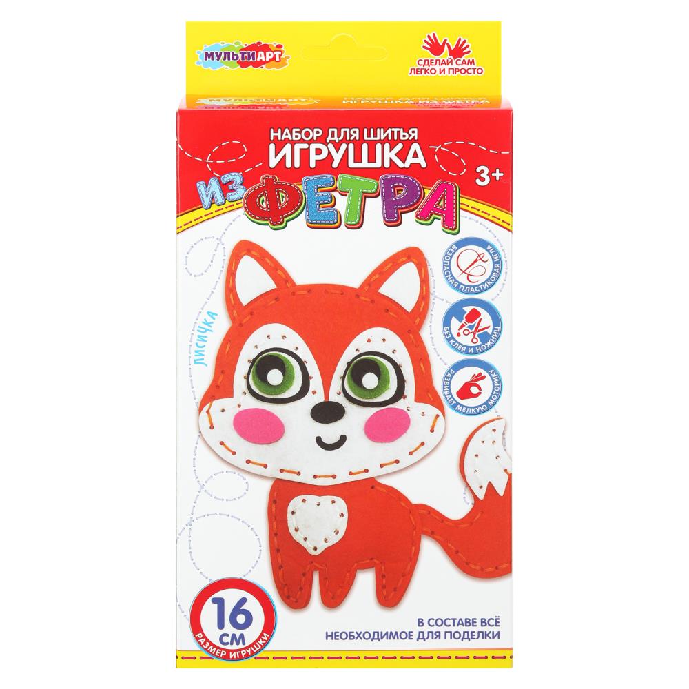 Игрушка из фетра "Лисичка" MultiArt FETR-110666