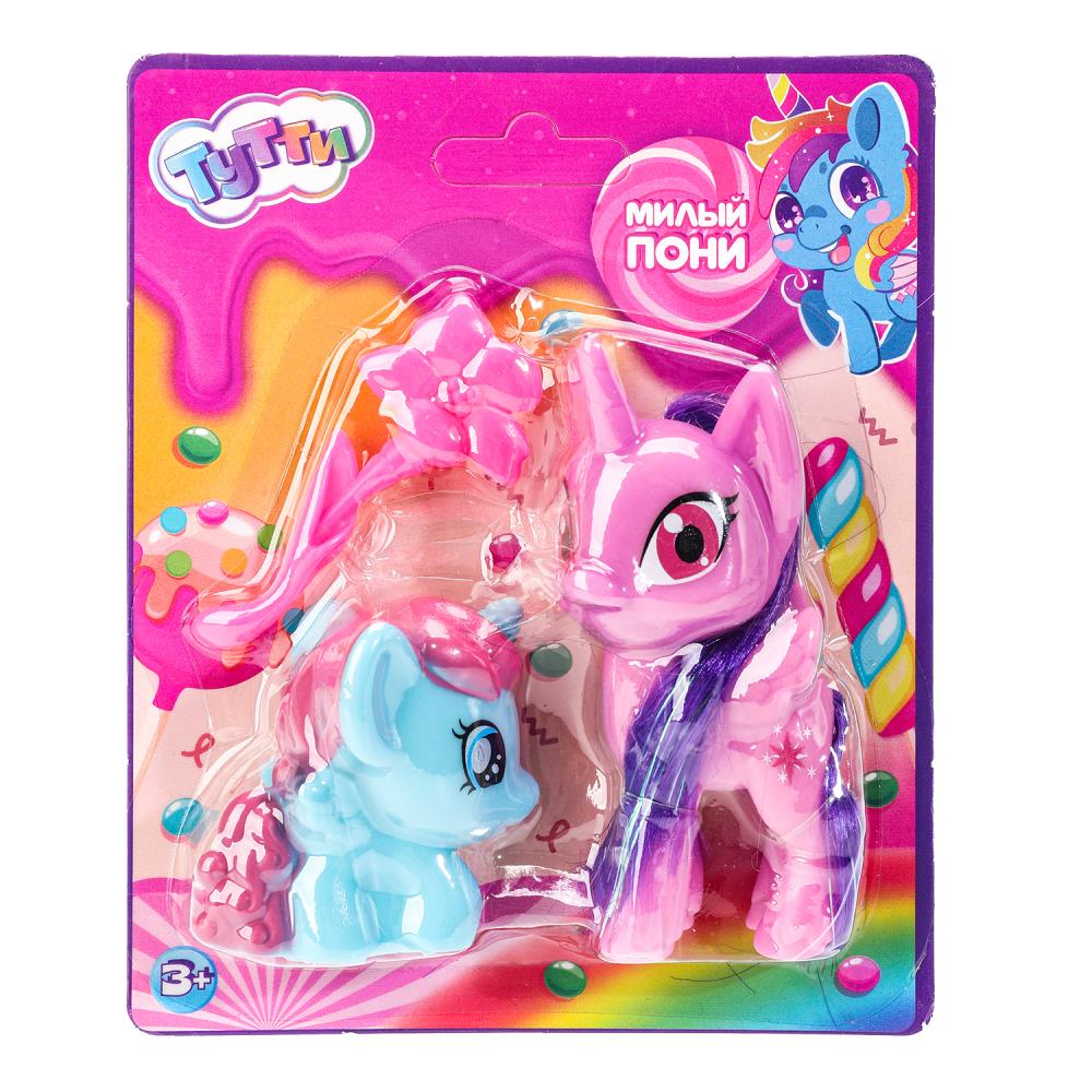 Набор пони (8 см. и 6 см.) расческа, Тутти Y2306Z0484-1-RU