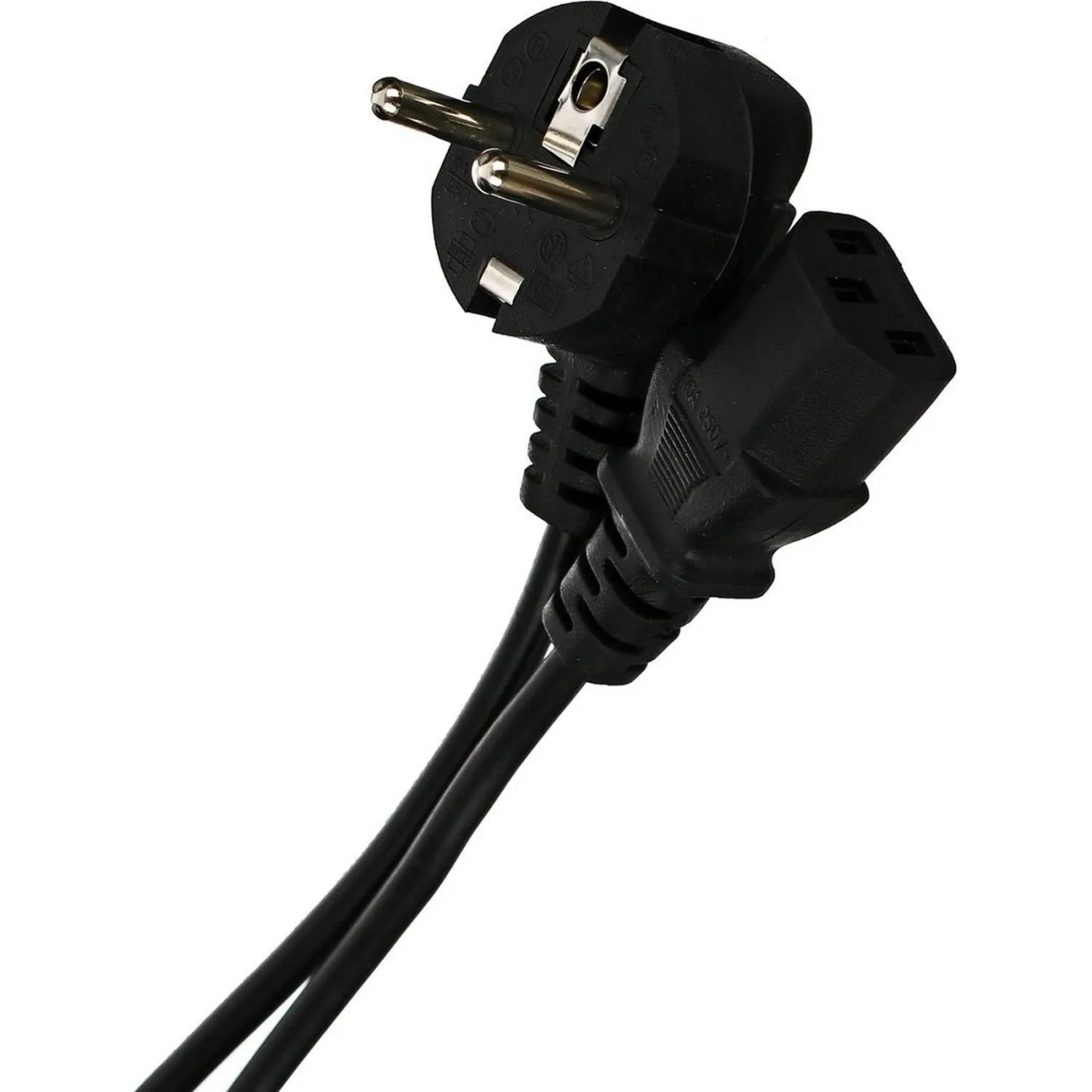 Кабель комп -gt; розет 220V (угловая Евровилка) 3Gx0,5mm2 3м iOpen ACE021-3M 2390350