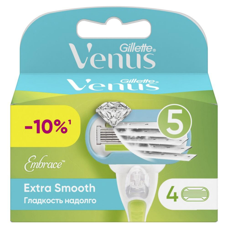 Сменные кассеты для бритья GILLETTE VENUS Embrace 4шт 1336386
