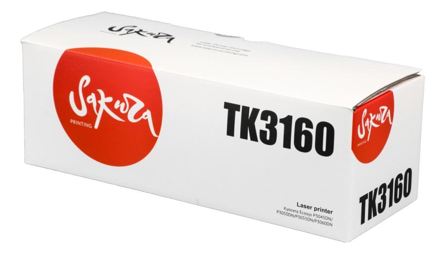 Картридж лазерный SAKURA TK-3160 чер. для Kyocera Ecosys P3045 1165896