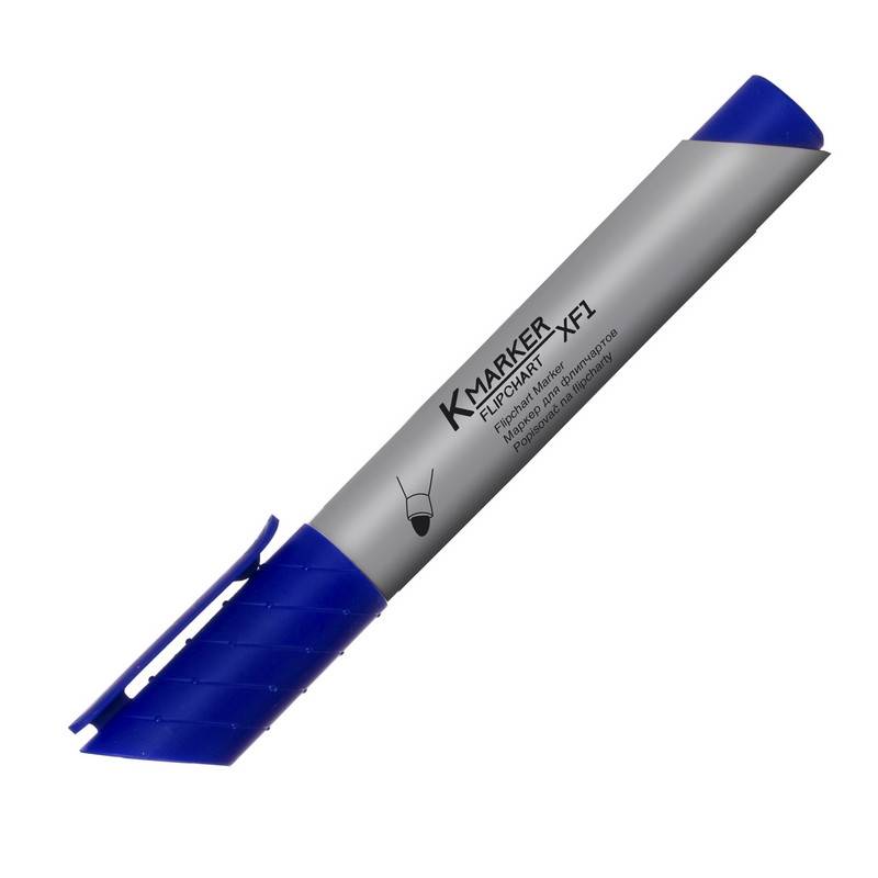 Маркер для бумаги для флипчартов Kores XF1 синий (толщина линии 3 мм) 738385