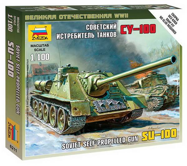 Советский истребитель танков СУ-100 сборная модель Звезда 6211з