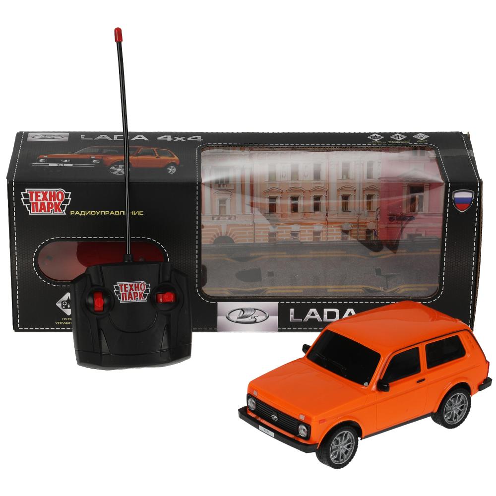 Машина р/у Лада 4x4, 18 см. свет, оранжевый Технопарк LADA4X4-18L-OR