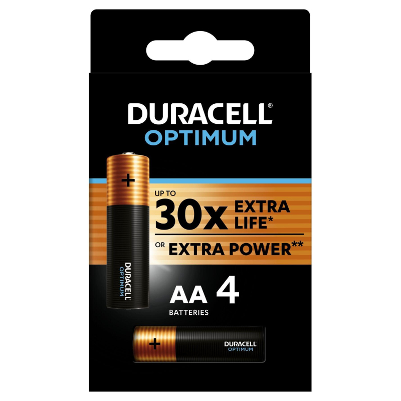 Батарейки DURACELL Optimum АА/LR6-4BL уп/4шт 1653372 5014061