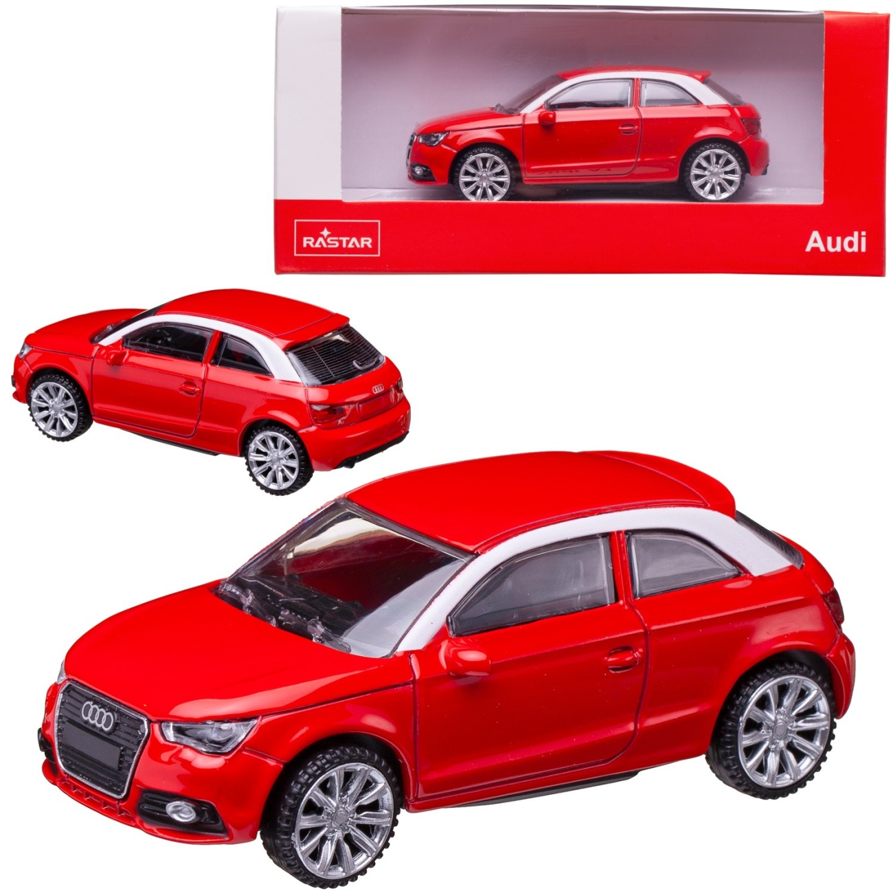 Машина металл. 1:43 Audi A1, цвет красный RASTAR 58200R