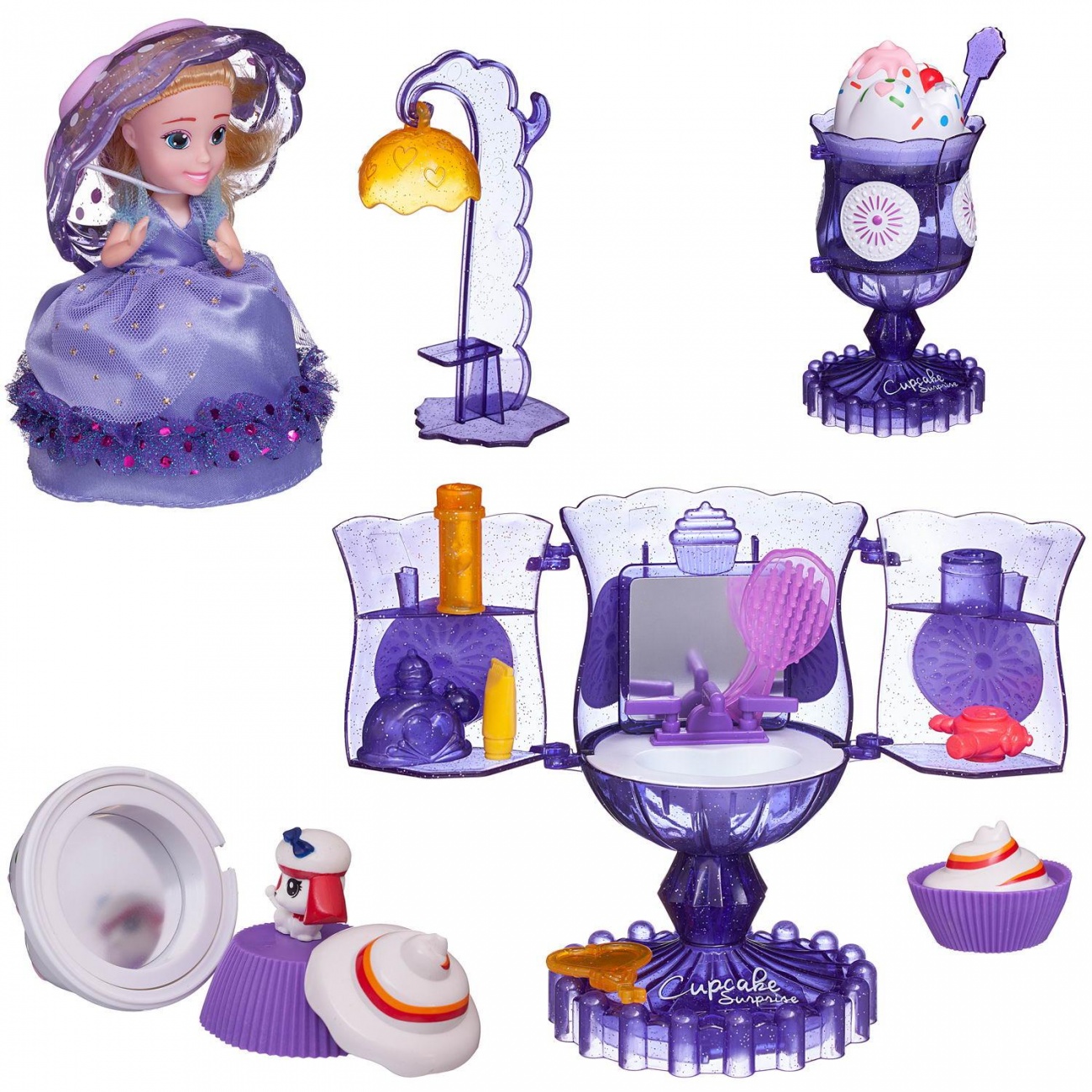 Игровой набор EMCO Cupcake Surprise Мороженое - Туалетный столик (фиолетовый) 1140/фиолетовый