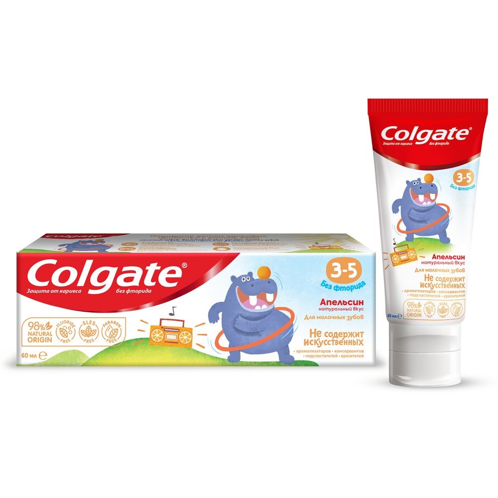 Зубная паста COLGATE Детская АПЕЛЬСИН без фтора 3-5лет 60мл 6920354825576