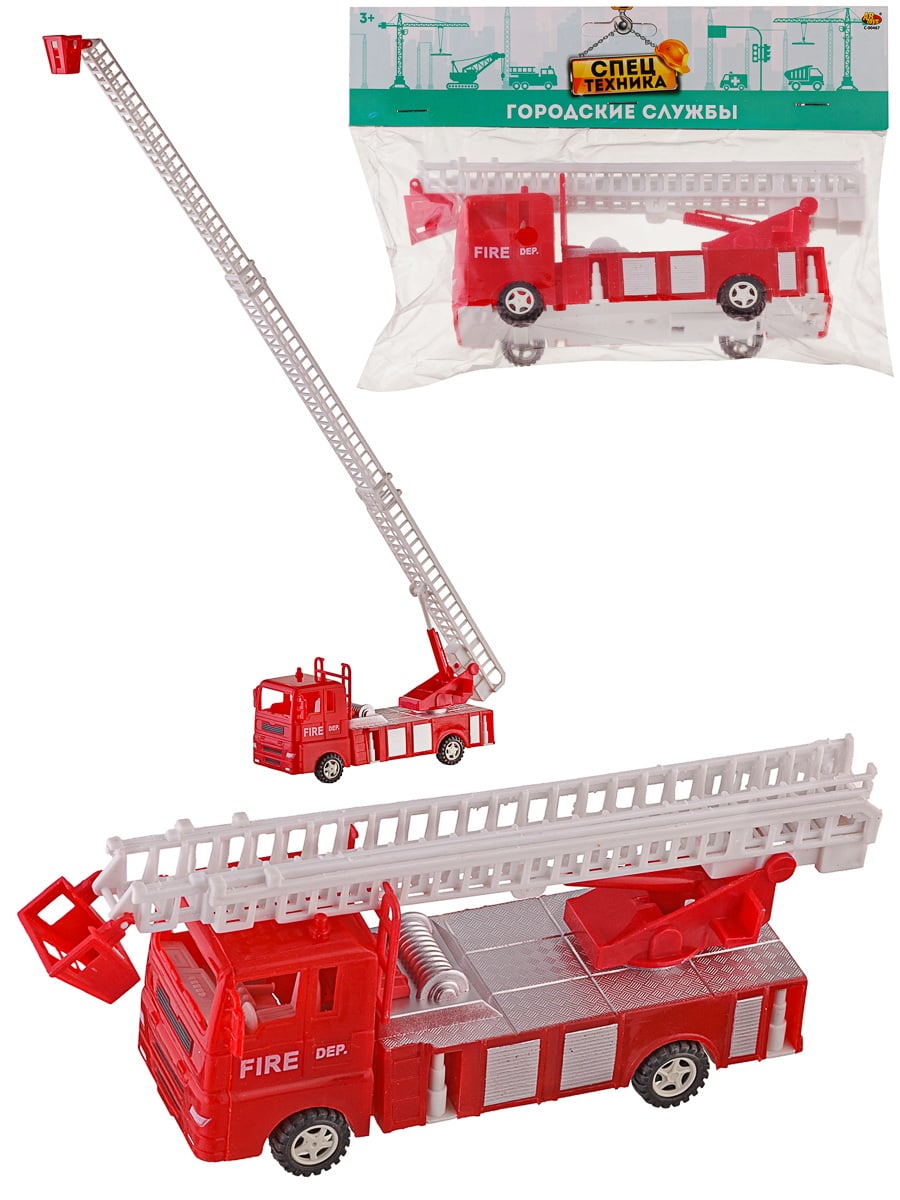 Машинка инерционная Abtoys Спецтехника Пожарная, вариант 2 C-00467/вид2