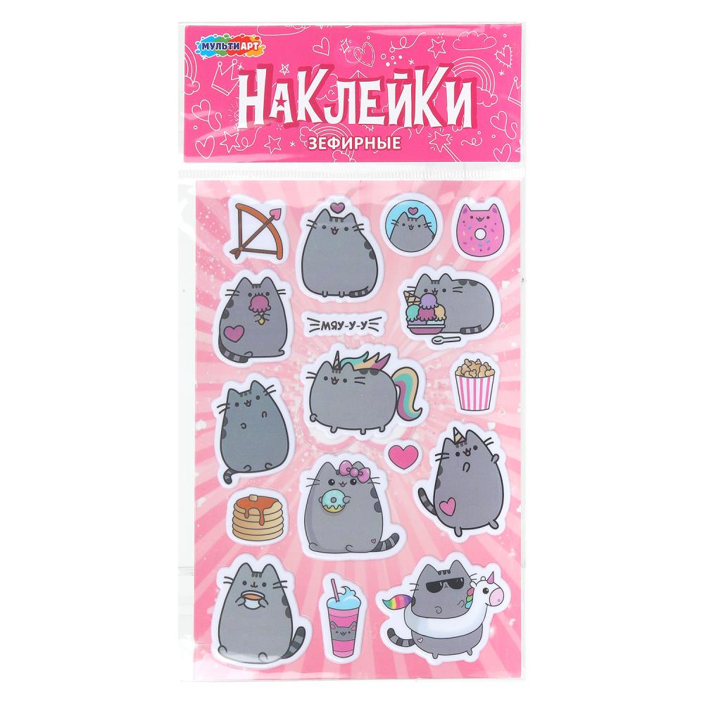 Наклейки зефирные "Пушин" MultiArt STICKZEFF-126487