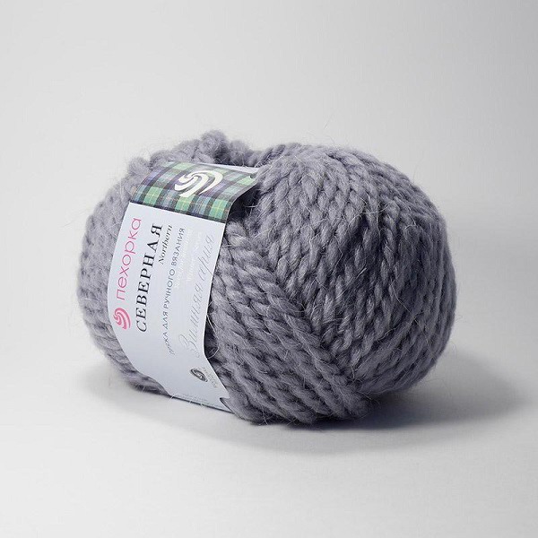 Пряжа ПЕХОРКА Северная 50м/50г цвет 174-Стальной 2124161740