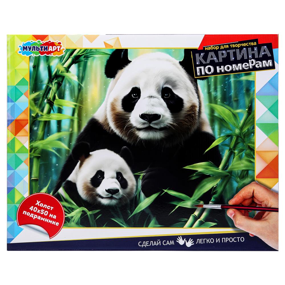 Холст по номерам 40х50 см. Панды MultiArt CANV40X50-115972