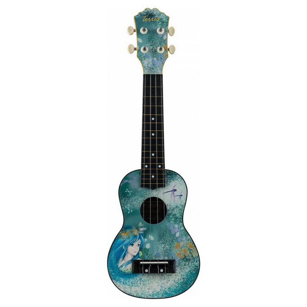 Музыкальный инструмент TERRIS Гитара гавайская Укулеле сопрано PLUS-70 DRIADA 55х17х5,2. см DNT-63695