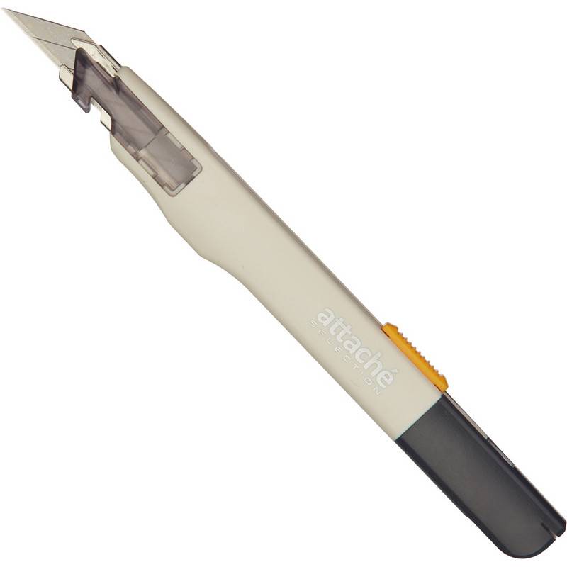 Нож канцелярский 9мм Attache Selection Genius,,фиксатор,дляправш./левш. 389386