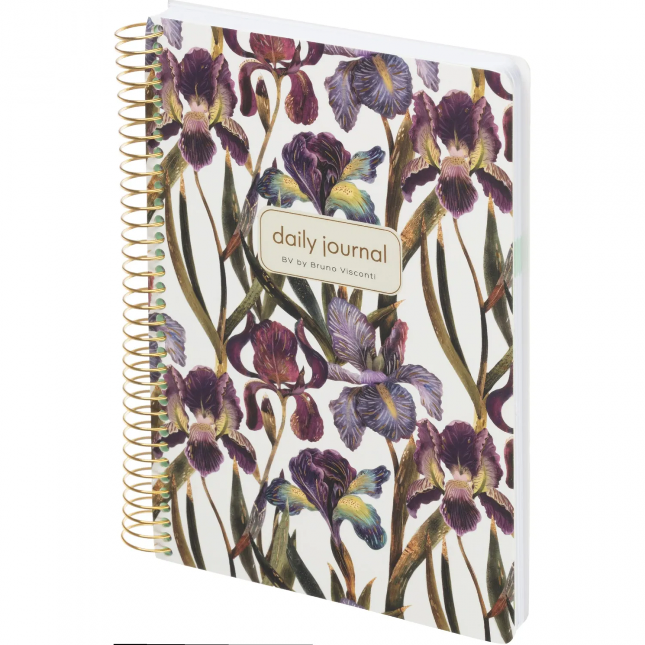Ежедневник недатированный CUTE DIARY А5,BV,136,ИРИСЫ, зол.греб, 3-701/15 Bruno Visconti 2395954