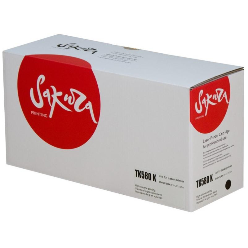 Картридж лазерный SAKURA TK-580K чер. для Kyocera Mita FS-5150DN/5250DN 1656183