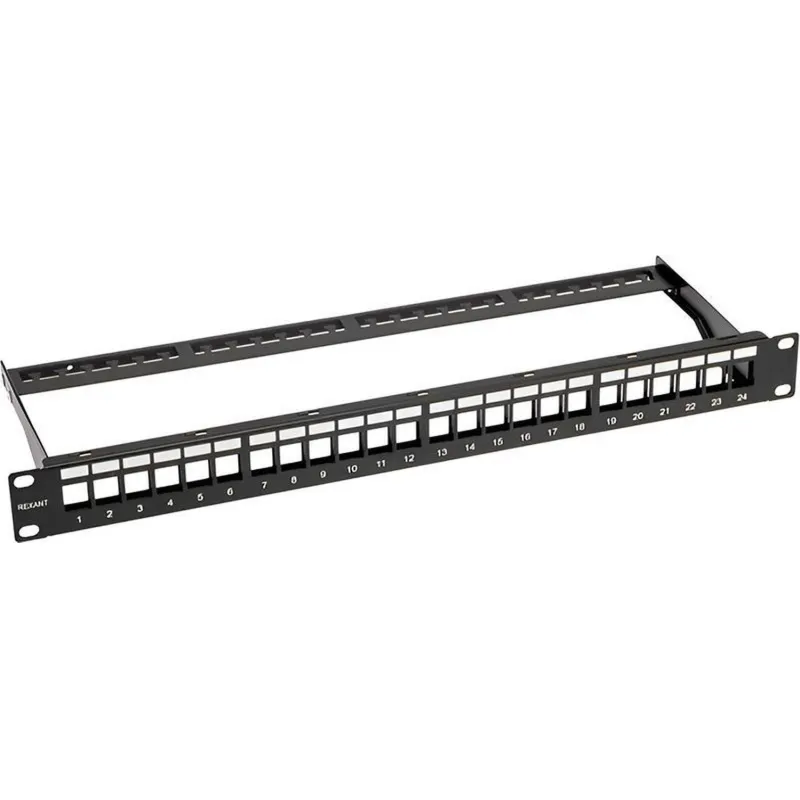 Патч-панель REXANT (02-0053) наборная 19, 1U, 24 порта, UTP REXANT PRO 2111822
