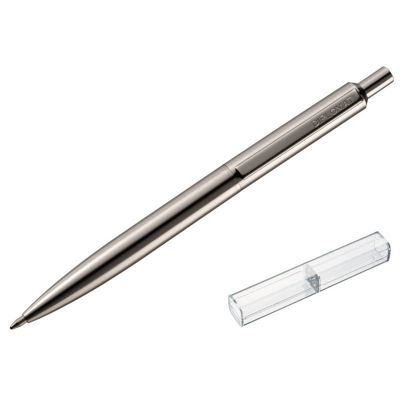 Ручка шариковая Diplomat Equipment stainless steel синий D10543213 1006796