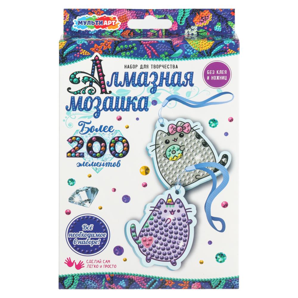 Брелоки алмазной мозаикой "Пушин" MultiArt BR-129744-PUSH