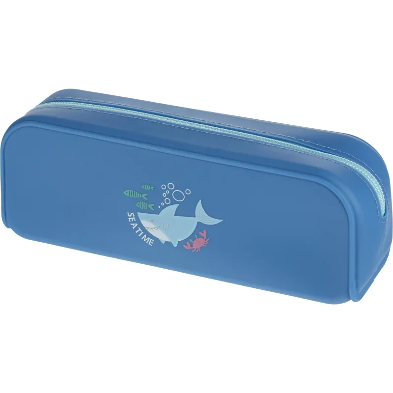 Пенал Акула 1 отд. силикон, 210х50х65мм Комус Класс 1304702