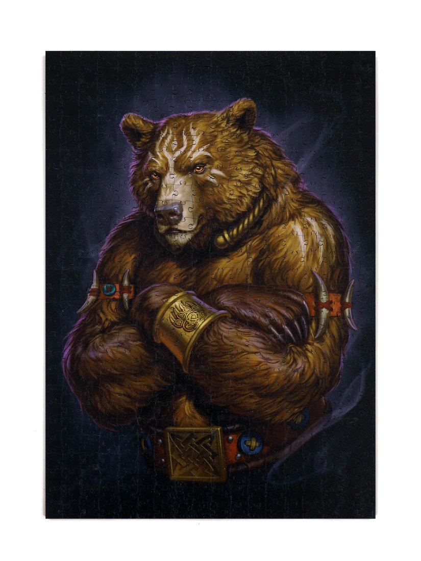 Пазлы деревянные Медведь, 504 детали, размер 30*42 см Collaba puzzle 962245