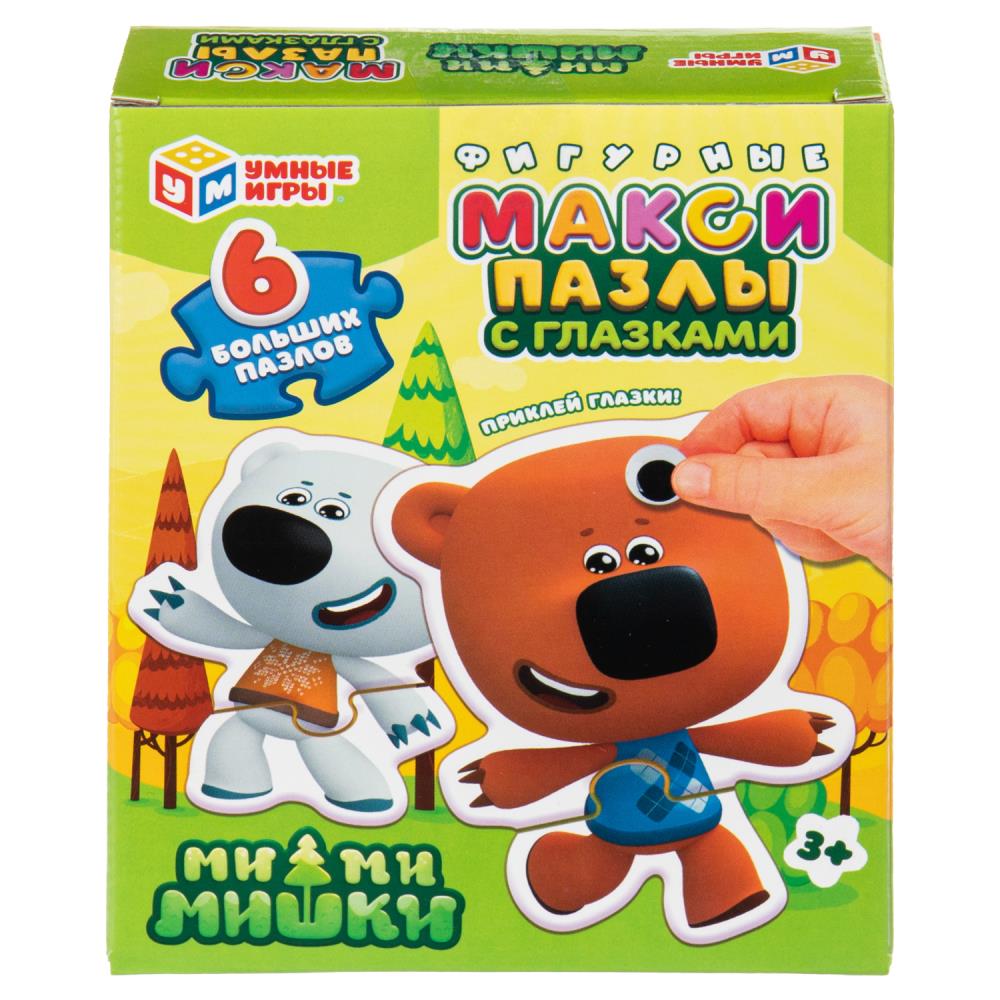 Макси-пазлы с глазками, 6 пазлов Ми-ми-мишки Умные игры 4630395066525